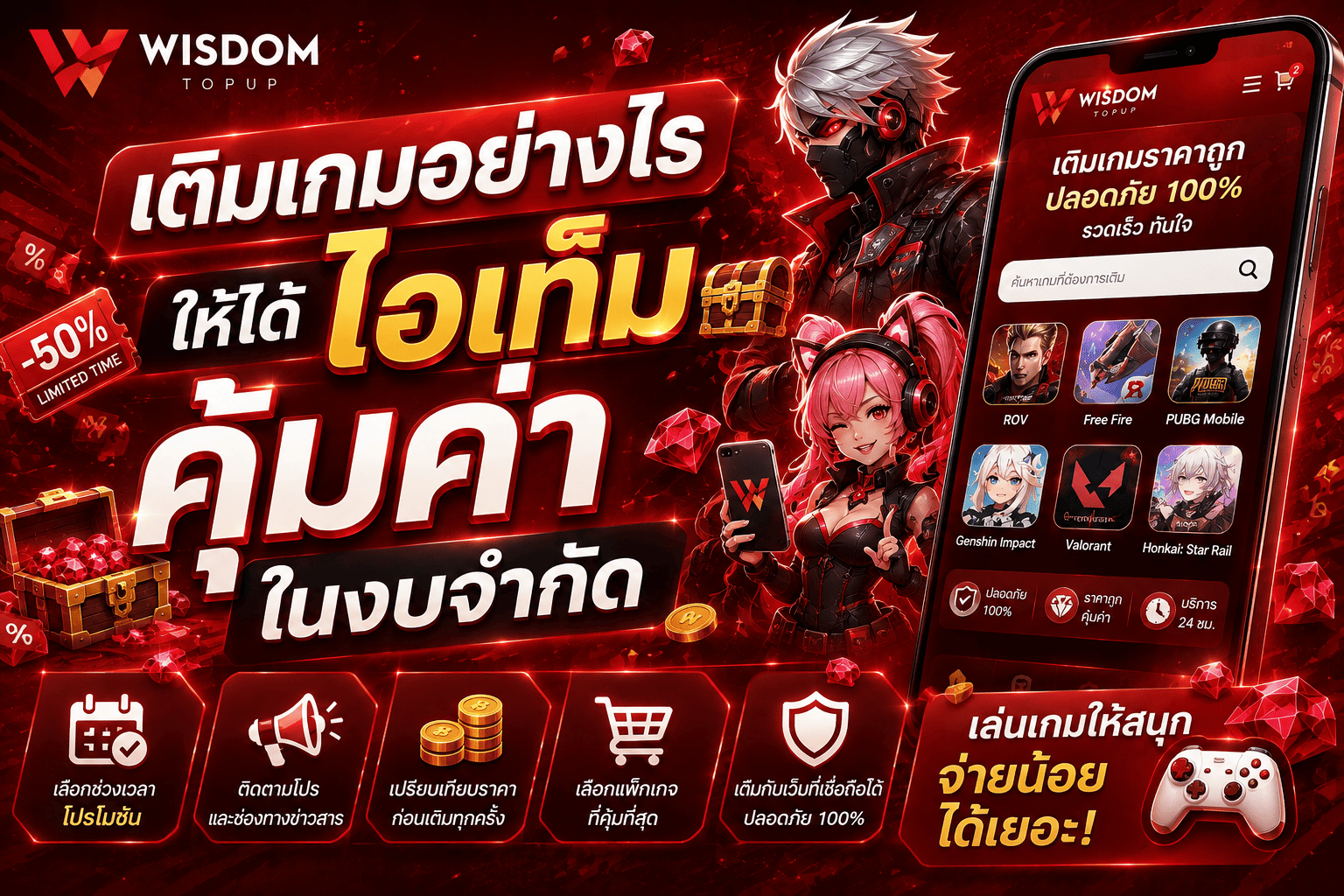 เติมเกมอย่างไรให้ได้ไอเท็ม
